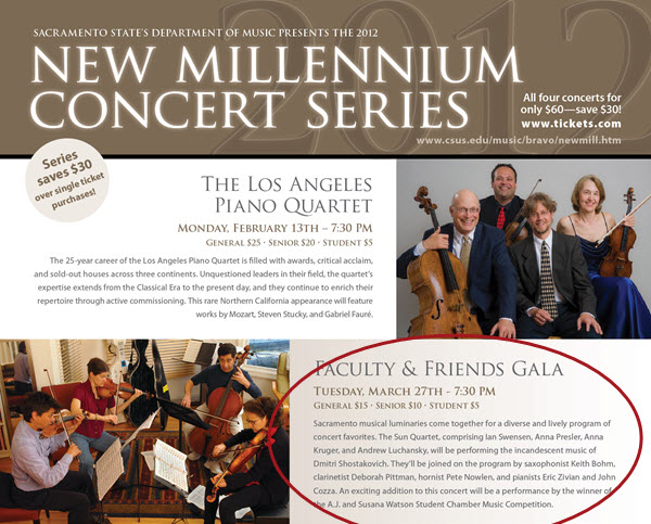 New Millennium concert flyer